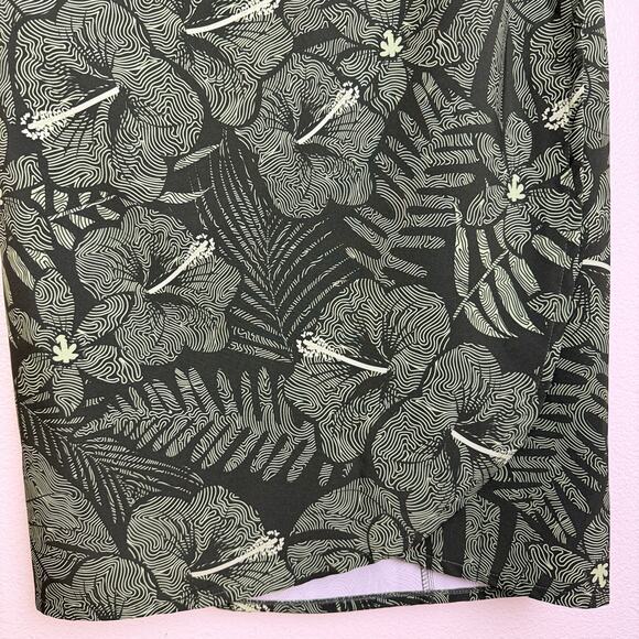 Ripskirt Hawaii Length 3 Small Wrap Skirt Green Floral Beach Quick Dry Tropical - Picture 3 of 9